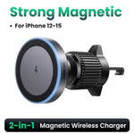 UGREEN 35029 15W Trådløs Magnetisk Biloplader til iPhone 16 - 12 Serie Telefon Opladerholder