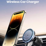 UGREEN 35029 15W Trådløs Magnetisk Biloplader til iPhone 16 - 12 Serie Telefon Opladerholder