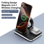 E16 Multifunction Foldable Wireless Charger Dock with Night Light for Mobile Phone / Airpods / Apple Watch