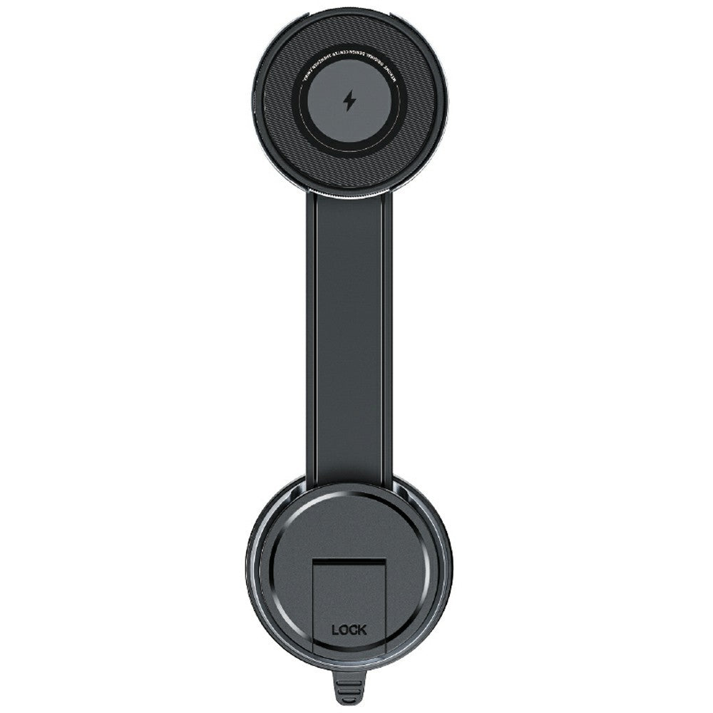 WEKOME WP-U209 Bil Sugekopoplader 15W Roterbar Magnetisk Trådløs Opladnings Telefonholder