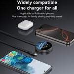 YESIDO DS28 Magnetic Wireless Charger Digital Display Fast Charging Pad with 1.2m Type C Cable