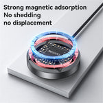 YESIDO DS28 Magnetic Wireless Charger Digital Display Fast Charging Pad with 1.2m Type C Cable