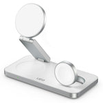 T8 3 in 1 Wireless Charging Station Foldable Charger Stand for iPhone 15-12 / Apple Watch / Airpods
