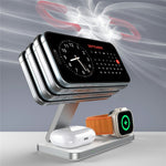 T8 3 in 1 Wireless Charging Station Foldable Charger Stand for iPhone 15-12 / Apple Watch / Airpods