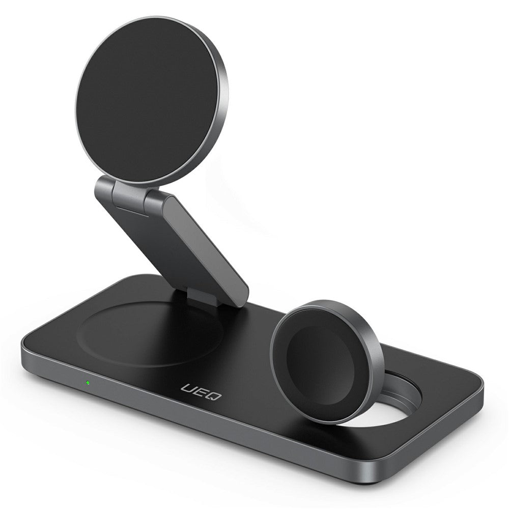 T8 3 in 1 Wireless Charging Station Foldable Charger Stand for iPhone 15-12 / Apple Watch / Airpods