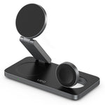 T8 3-in-1 Wireless Charging Station Foldable Charger Stand for iPhone 15-12 / Apple Watch / AirPods