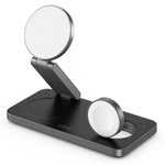 T8 3-in-1 Wireless Charging Station Foldable Charger Stand for iPhone 15-12 / Apple Watch / AirPods