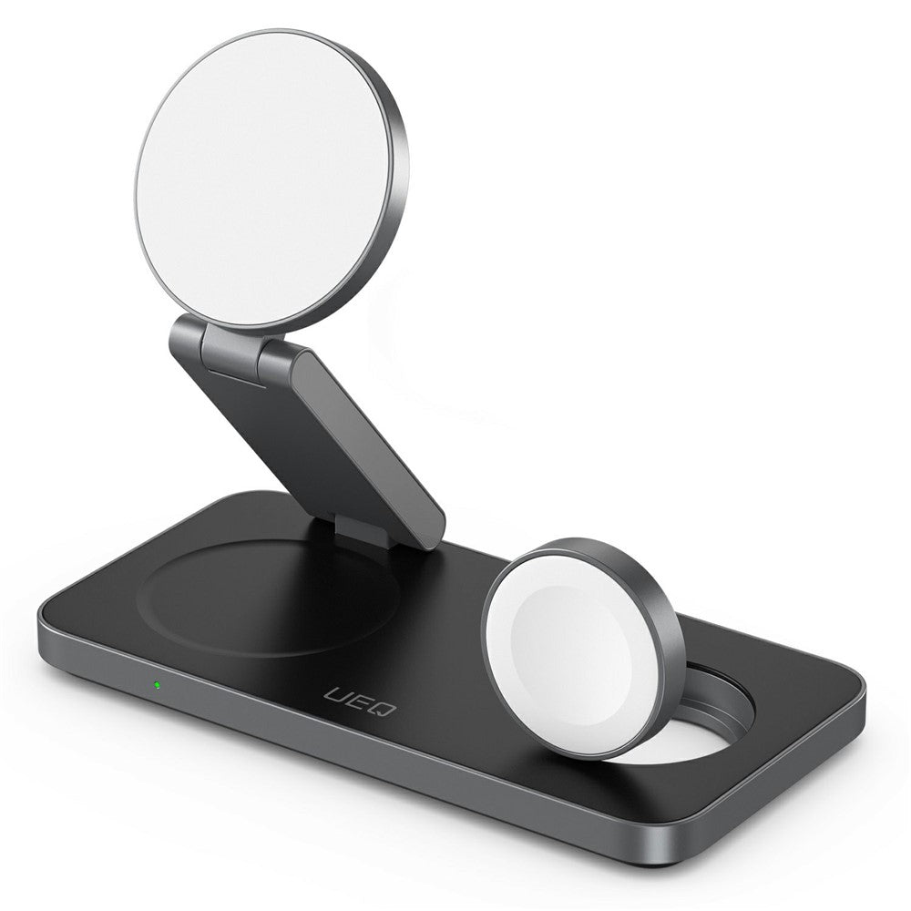 T8 3-in-1 Wireless Charging Station Foldable Charger Stand for iPhone 15-12 / Apple Watch / AirPods