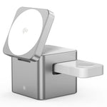 M35 Qi2 3-i-1 trådløs magnetisk ladestation i aluminiumslegering til iPhone / Apple Watch / AirPods
