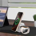 M35 Qi2 3-i-1 trådløs magnetisk ladestation i aluminiumslegering til iPhone / Apple Watch / AirPods