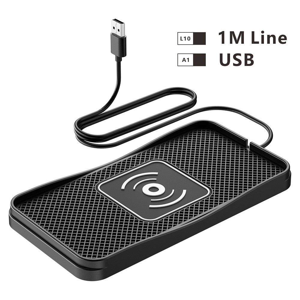 D3 20W Car Wireless Charger with 1m Cable Fast Charging Anti-Slip Silicone Pad for Vehicles