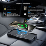 D3 20W Car Wireless Charger with 1m Cable Fast Charging Anti-Slip Silicone Pad for Vehicles