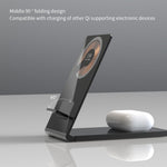 T05 Foldbar 15W Magnetisk Trådløs Oplader Transparent Opladningsstation til iPhone 13 / 12 / Apple Watch / AirPods Pro