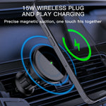 15W magnetisk trådløs bilopladerholder til telefon Hurtigopladende bilholder (CE-certificeret)