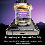 ESSAGER Billuftventil Magnetisk Trådlös Laddare Fäste RGB Belysning 15W Snabbladdning 360° Rotationsställ med Magnetark