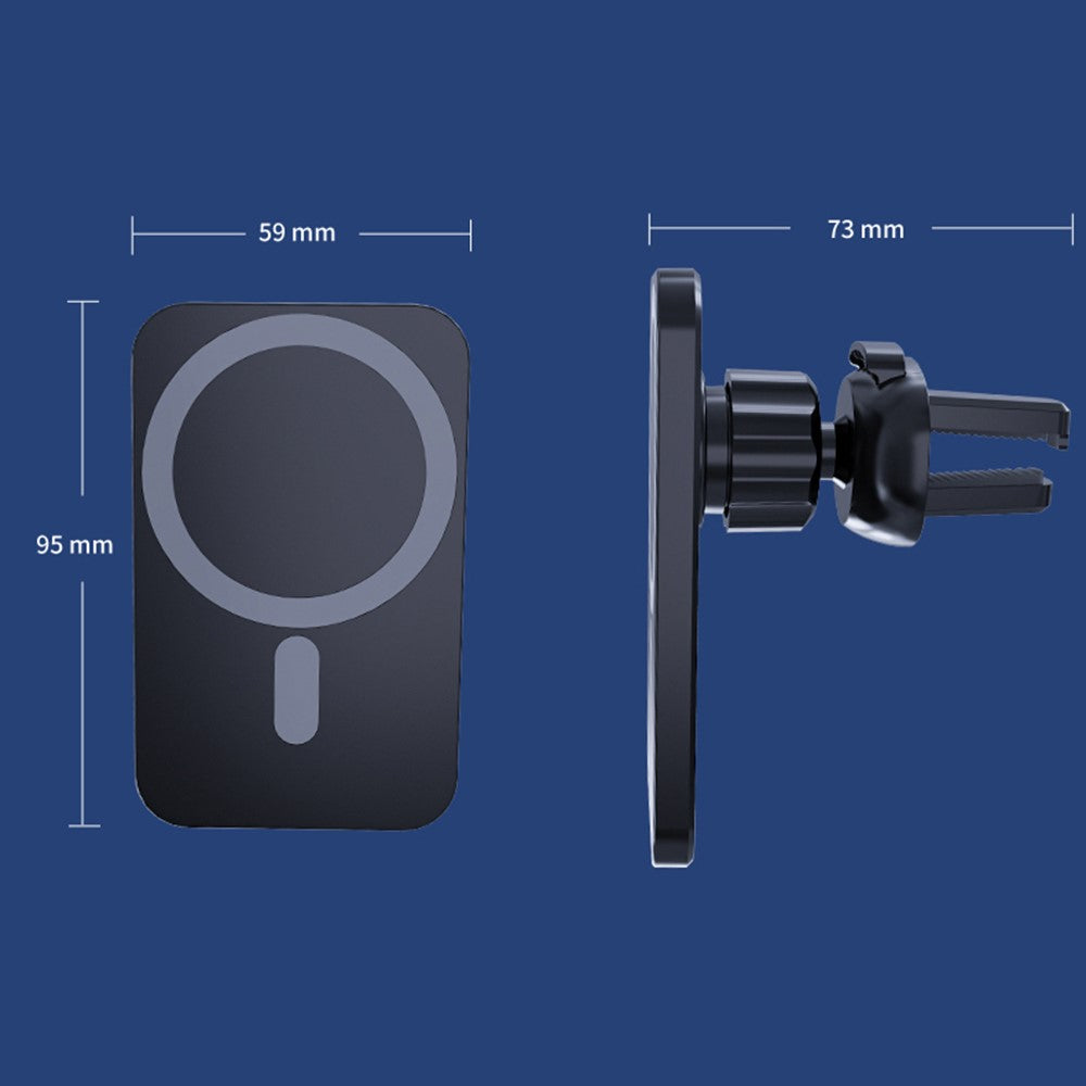 C16 Compatible with MagSafe Car Air Vent Mount Wireless Charger 360 Degree Rotatable 15W Fast Charger