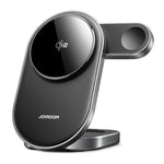 JOYROOM JR-W17 Qi2 3 in 1 Magnetic Wireless Charger for iPhone / AirPods / Apple Watch Foldable 15W Fast Charging Station