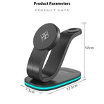 B-28 Multifunction 15W Wireless Charger with Night Light for Phone Watch Earbuds, Standard Version