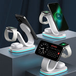 B-28 Multifunction 15W Wireless Charger with Night Light for Phone Watch Earbuds, Standard Version