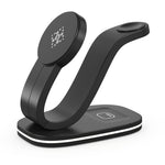 B-28 Multifunction 15W Wireless Charger with Night Light for Phone Watch Earbuds, Standard Version