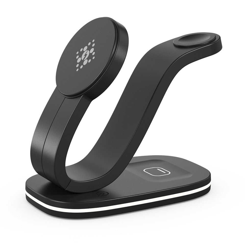 B-28 Multifunction 15W Wireless Charger with Night Light for Phone Watch Earbuds, Standard Version