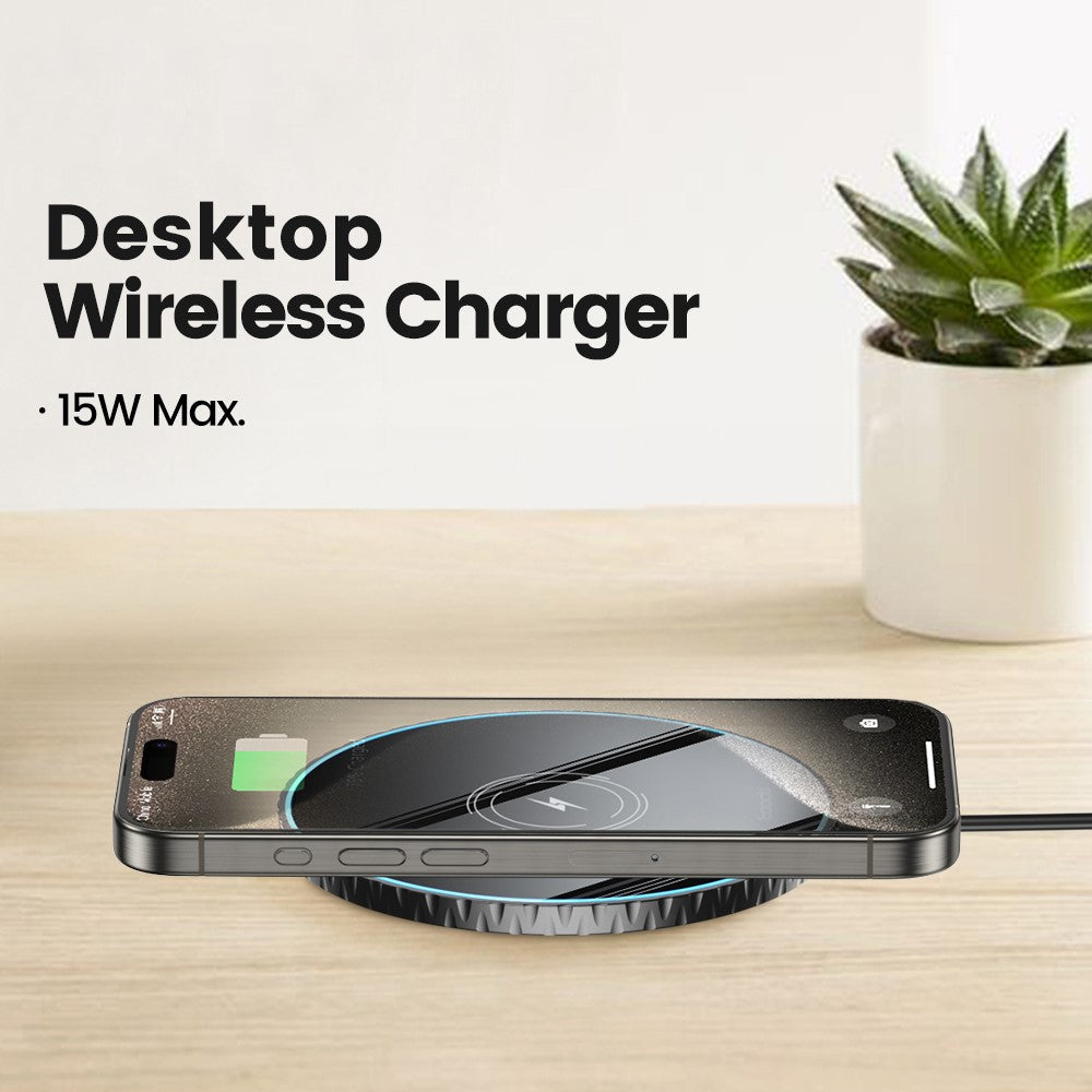 TOOCKI TQ-WL01 Wireless Charger 15W Ultra Thin Portable Desktop Fast Charging Pad