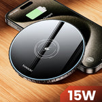 TOOCKI TQ-WL01 Wireless Charger 15W Ultra Thin Portable Desktop Fast Charging Pad