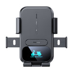 Motorcycle Phone Mount Holder 15W Wireless Charger with Sunshade for Delivery Riders Navigation