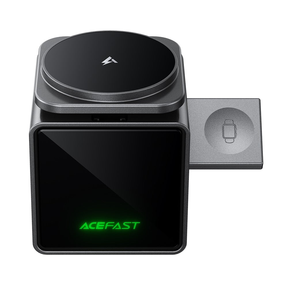 ACEFAST E34 3-i-1 Skrivebordsladestation til Telefon / Ur / Høretelefoner Elektrisk Sammenklappelig Trådløs Opladerstander