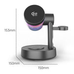 QI2.2 25W Magnetic Wireless Charger with Speaker Function for Phones / Earbuds / Watches Charging Station