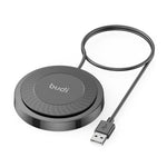 BUDI WL3000B Trådløs Oplader 15W Hurtig Opladning Bærbar Telefon Opladerplade