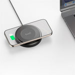 BUDI WL3000B Trådløs Oplader 15W Hurtig Opladning Bærbar Telefon Opladerplade