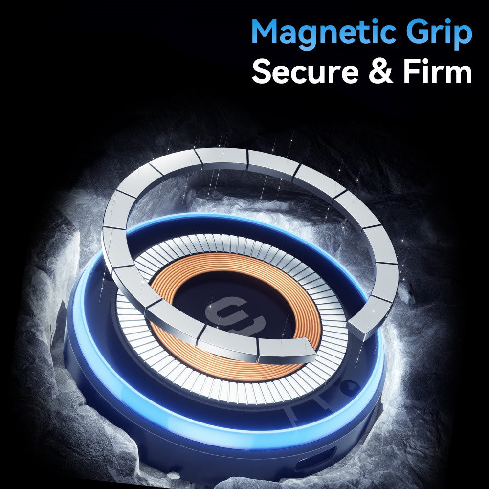 ESSAGER 15W Billuftventil Magnetisk Trådlös Laddare 360° Rotation Magnetisk Laddnings Powerbank TEC Cooling
