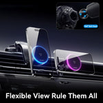 ESSAGER 15W Billuftventil Magnetisk Trådlös Laddare 360° Rotation Magnetisk Laddnings Powerbank TEC Cooling