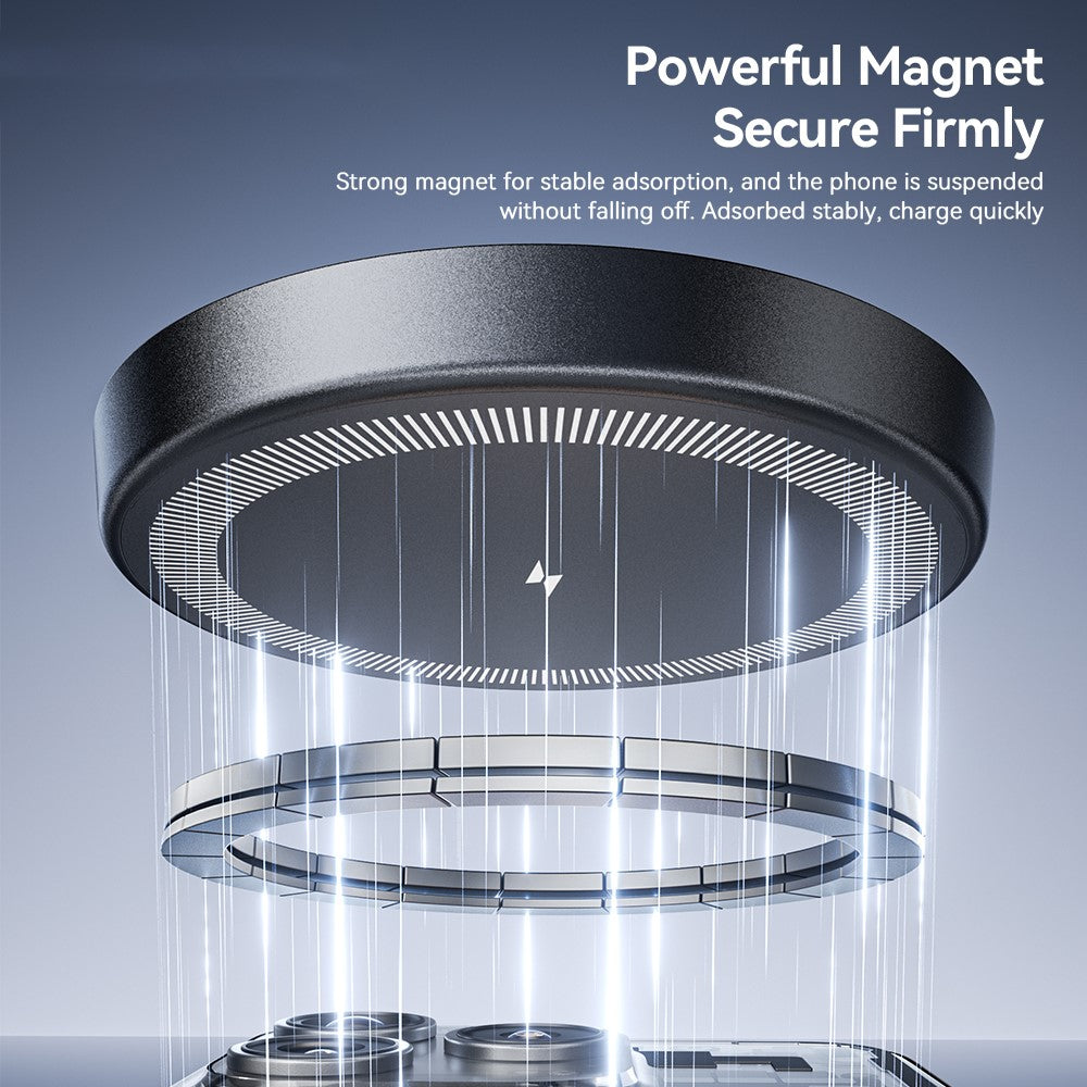 ESSAGER 4 in 1 15W Magnetic Desktop Wireless Charger for Phone Fast Charge Charging Stand with Magnetic Sheet