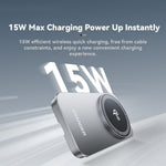 ESSAGER 2 in 1 Qi2 Desktop Magnetic Wireless Charger with Foldable Stand 15W Fast Charging Station