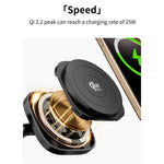 C09PLUS 5-i-1 Qi2.2 25W Magnetisk Trådløs Oplader + Bluetooth-Kompatibel Højttaler + Vækkeur + Natlampe + Tidsvisning