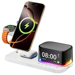 C09PLUS 5-i-1 Qi2.2 25W Magnetisk Trådløs Oplader + Bluetooth-Kompatibel Højttaler + Vækkeur + Natlampe + Tidsvisning