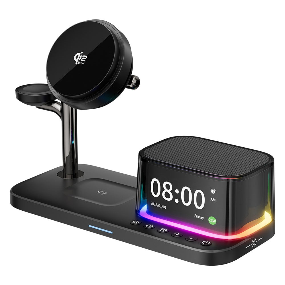 C09PRO Multifunction Qi2.2 25W Fast Charging Magnetic Wireless Charger Cooling Stand Bluetooth-compatible Speaker