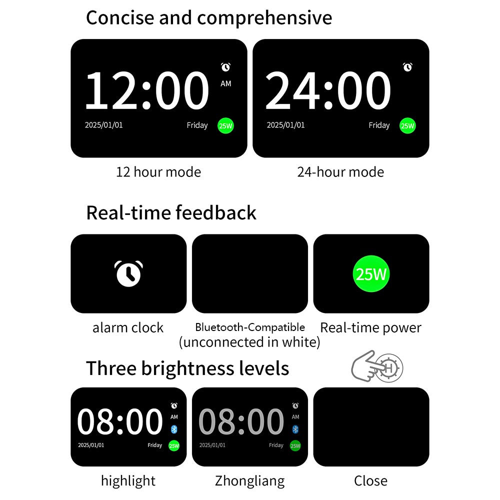 C09PRO Multifunction Qi2.2 25W Fast Charging Magnetic Wireless Charger Cooling Stand Bluetooth-compatible Speaker
