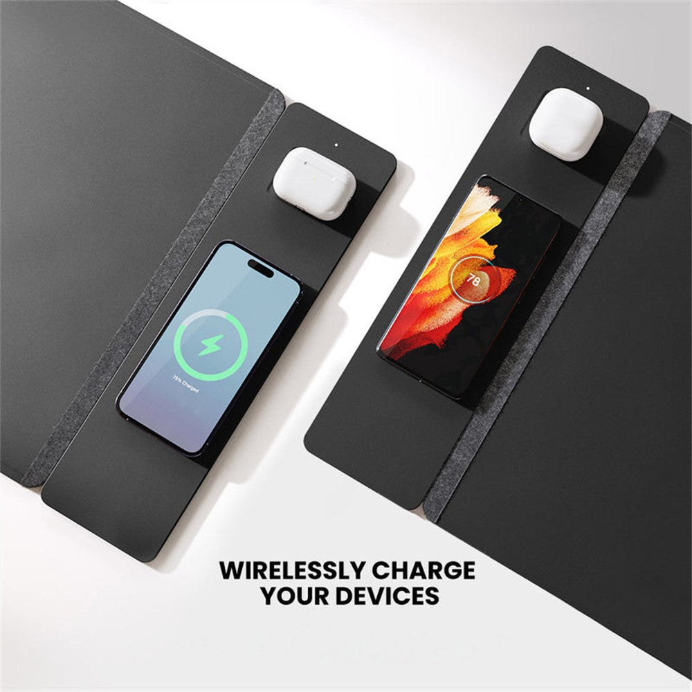 S1300 Wireless Charging Mouse Pad Large Waterproof Desk Mat Fast Charge for Home / Office