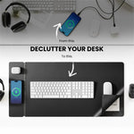 S1300 Wireless Charging Mouse Pad Large Waterproof Desk Mat Fast Charge for Home / Office