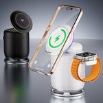 JJT-C52 Qi2 15W 5 in 1 Magnetic Wireless Charger Stand Bluetooth-Compatible Speaker with RGB Light for iPhone Apple Watch AirPods