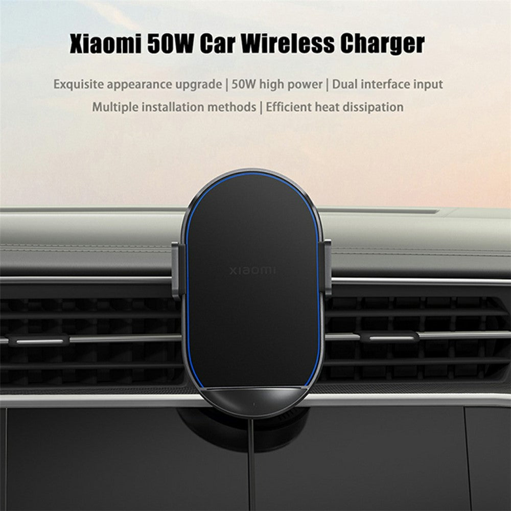 XIAOMI 50W Car Wireless Charger Efficient Heat Dissipation High-Power Fast Charging Stand (Chinese Version)