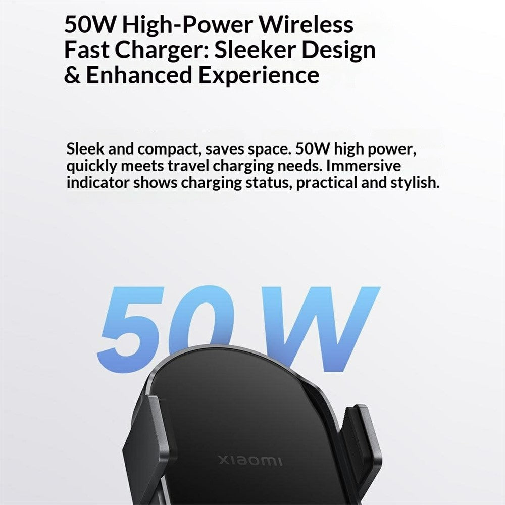XIAOMI 50W Car Wireless Charger Efficient Heat Dissipation High-Power Fast Charging Stand (Chinese Version)