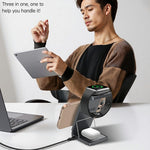 YESIDO DS25 3-i-1 Foldbar Trådløs Oplader Magnetisk Opladningsstation til Telefon / Ur / Høretelefoner