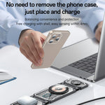 YESIDO DS25 3-i-1 Foldbar Trådløs Oplader Magnetisk Opladningsstation til Telefon / Ur / Høretelefoner