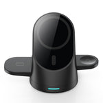 LFX-179 3 in 1 15W Wireless Charger Folding Fast Charging Dock Magnetic Charging Station for iPhone iWatch AirPods