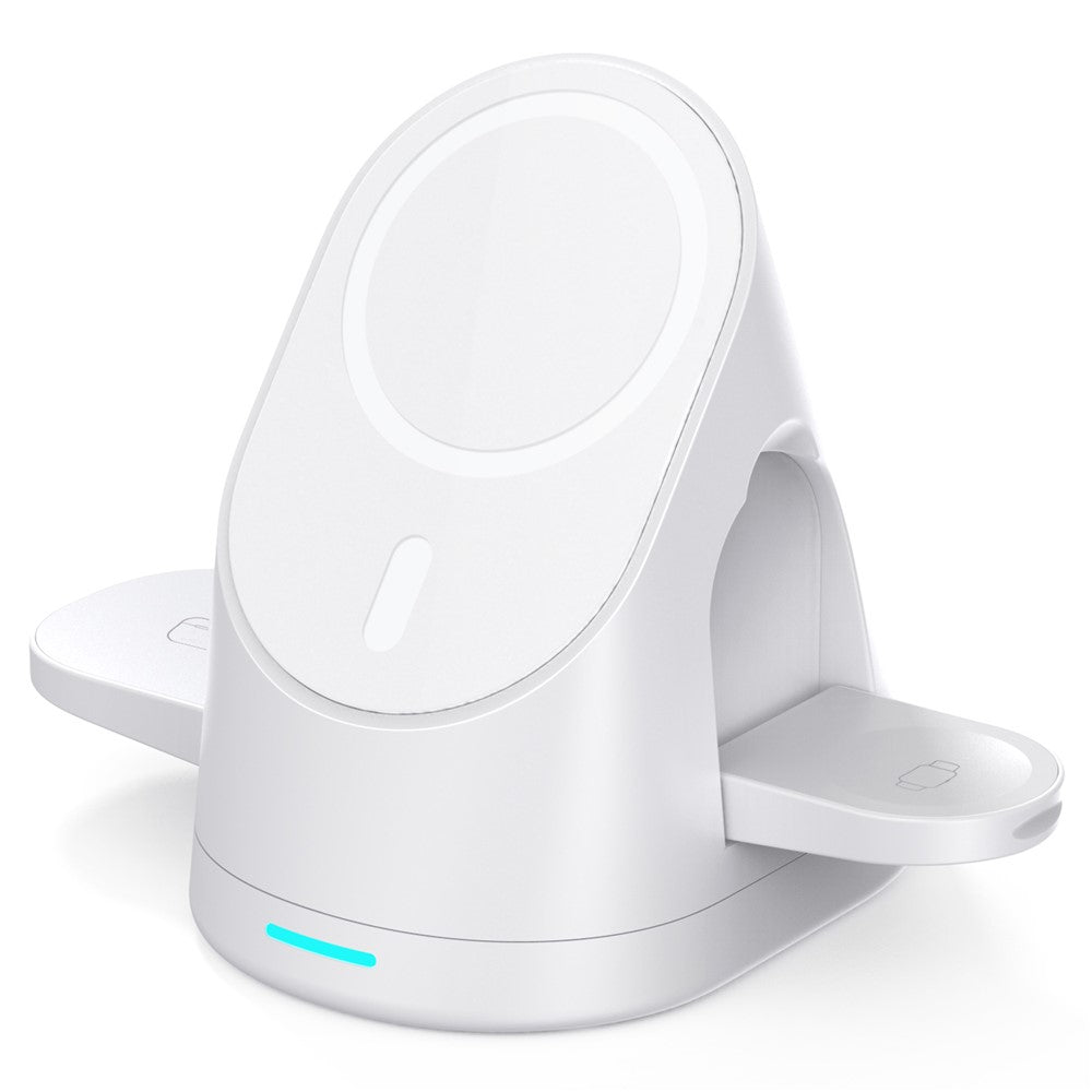LFX-179 3 in 1 15W Wireless Charger Folding Fast Charging Dock Magnetic Charging Station for iPhone iWatch AirPods
