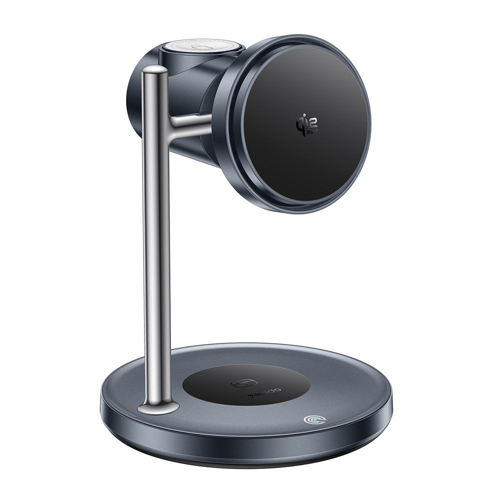 YESIDO DS40 Qi2.2 Trådløs Oplader 25W Hurtigopladende Telefonholder med Blæser til Samsung Watch / iWatch
